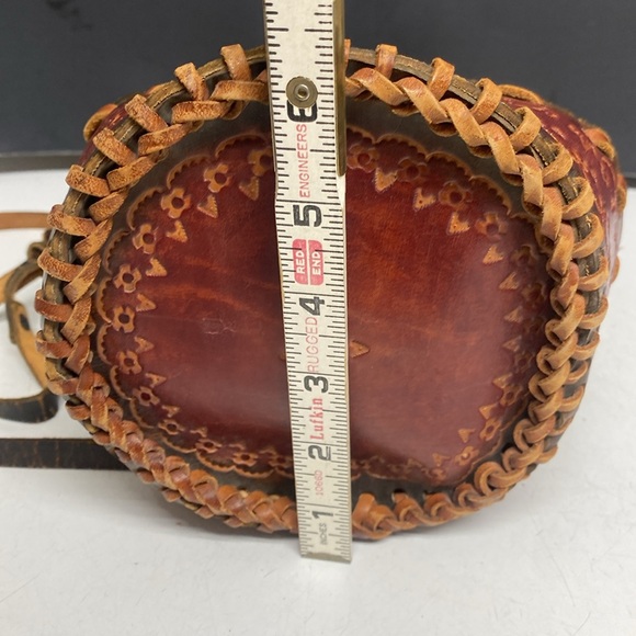 Chile Red Suede Bucket Purse Backpack - Picture 17 of 17